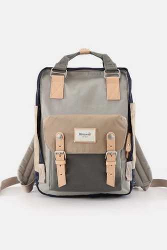 Borsa zaino Himawari in nylon impermeabile a contrasto - Foto 11 di 45