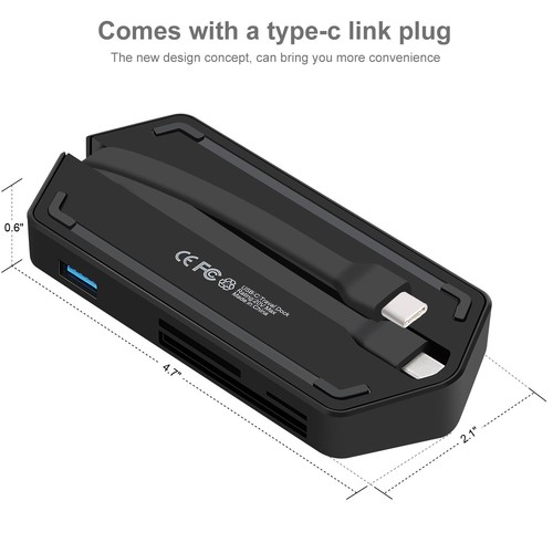 WGGE USB C Travel Dock, USB C / Type c Hub 8-in-1 USB C Hub Adapter con 4K HDMI - Imagen 5 de 7