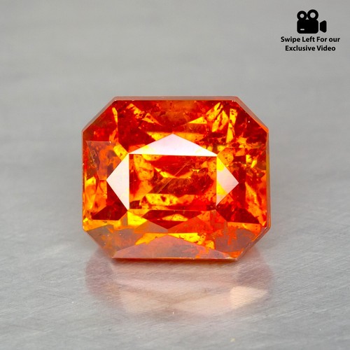 1.78 CT Dazzling Rare ! Fantastic OCTagon 100% Natural Orange Sphalerite - Picture 3 of 4