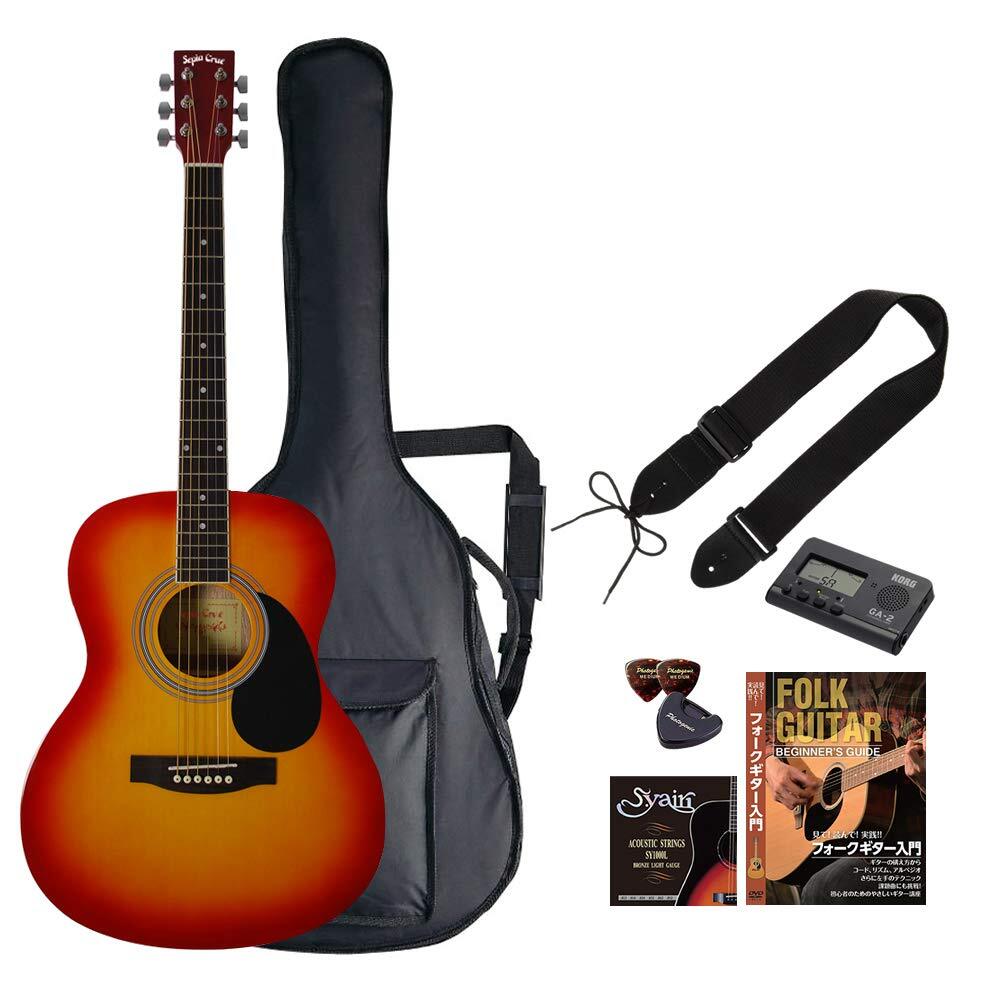 Sepia Crue Acoustic Guitar Beginner's Value Set Folk Guitar Type
