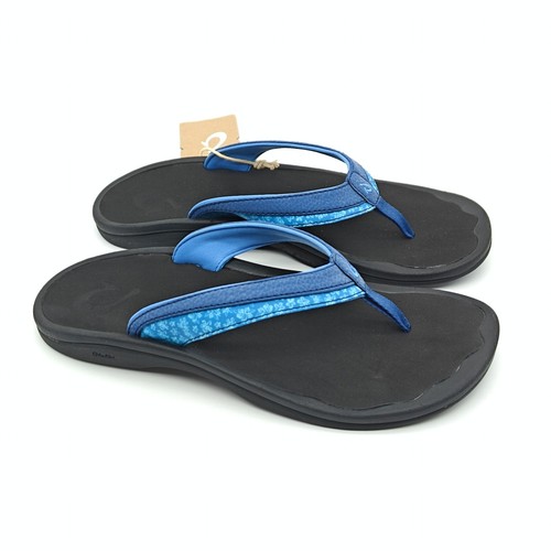 OluKai Women's Ohana Koa 20368 Navy/Black Flip Flop Beach Sandals SZ 6/7/8/9/10 - Picture 9 of 13