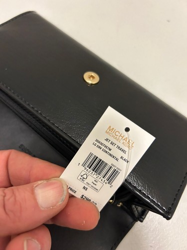 Michael Kors Jet Set Travel Large Logo Envelope Continental Wallet Leather - Picture 88 of 117