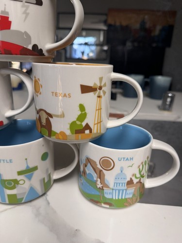 Taza Starbucks Cities "You Are Here" YAH Taza de café 14 oz Taza Regalo - Imagen 6 de 17