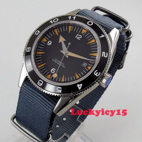 Luxury 41mm black dial sapphire crystal Miyota Automatic movement men's watch - Picture 11 of 13