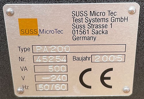 Karl Suss MicroTec PA-200/PA200 Semiautomatic Wafer Prober w/3: PH500 ProbeHead - Picture 5 of 5