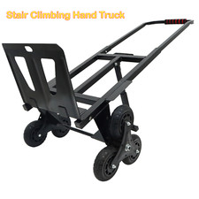 45.7”x15.8” Foldable Carbon Steel Stair Climbing Cart Hand Truck 330lbs Capacity