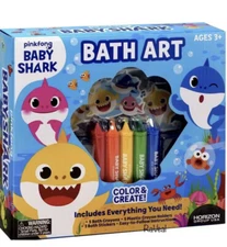 PinkFong Baby Shark Color Create Bath Art Set Crayons Stickers