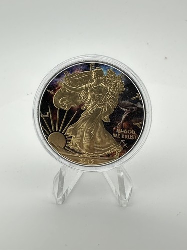 2017 Golden Noir Series. sagittarius . 1oz .999 Silver American Eagle. 45/500 - Picture 2 of 4