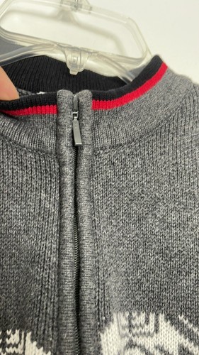 Hanna Andersson Boys' 12 Fair Isle Nordic Cotton Black Knit Sweater - Picture 2 of 6