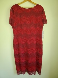 red cocktail dress size 16