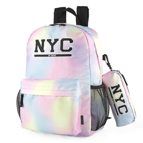 Mochila escolar para ordenador portatil impermeable con portatodo TIE DYE - Imagen 3 de 11