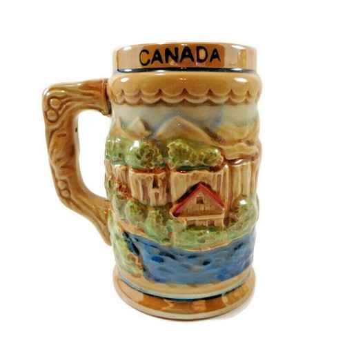 Taza jarra relieve 3D Stein Canada vintage de las Cataratas del Niágara 4,5" - Imagen 2 de 7