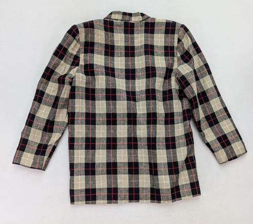 Sag Harbor Vintage Women's Linen Blend Blazer Jacket Size 14 Plaid - Picture 10 of 14