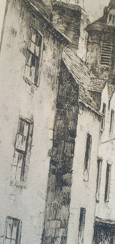 Impresión firmada por F Robson, titulada "The Tolbooth Edinboro" (Canongate Tolbooth) - Imagen 7 de 12