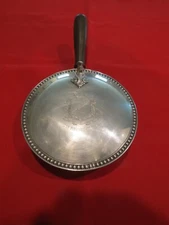 USS EVERSOLE NAVY  Sterling Silver Lidded Handled Silent Butler Crumb Dish