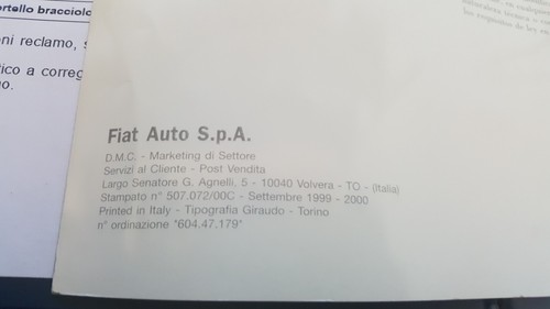 Manuale officina Lancia Lybra Service News informazioni del servizio originale F - Foto 10 di 24