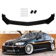 For Bmw E90 E92 E93 325i 335i Front Bumper Lip Spoiler Splitter Kit Glossy Black