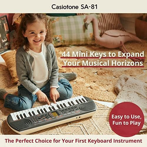 Casiotone Mini Keyboard SA-81 with Piano tones, Black - Picture 5 of 8