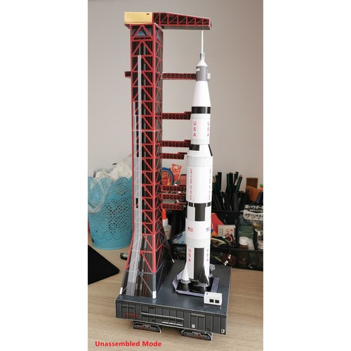1:300 DIY USS Saturn V Rocket&Launch Pad Unassembled Paper Model Handmade Gift - Picture 11 of 11