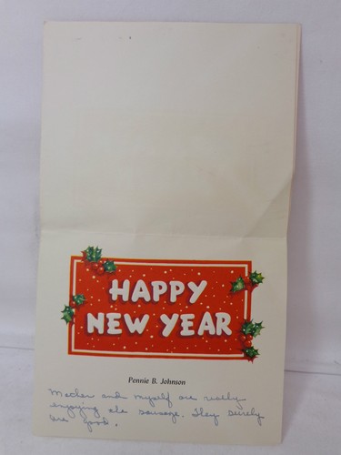 VINTAGE WEIHNACHTSKARTE-UMSCHLAG-STEMPEL 1954 50er JAHRE FROHE WEIHNACHTEN ERHABENE BRIEFE - Bild 3 von 8