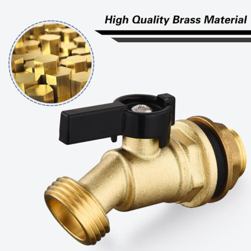 Brass Water Container Rain Barrel Faucets Lead-Free Compliant Spigot 1/2 Inl - Picture 4 of 5