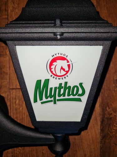 Mythos beer wall light Greek beer pub bar light man cave Greece pub sign Mythos - Picture 6 of 12