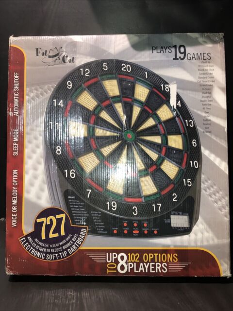 Glimpse Distribute Headquarters Fat Cat 727 Electronic Soft Tip Dartboard Hangs Darts Board Indoor Outdoor Games for sale online | eBay Glimpse Distribute Headquarters Fat Cat 727 Electronic Soft Tip Dartboard Hangs Darts Board Indoor Outdoor Games for sale online | eBay