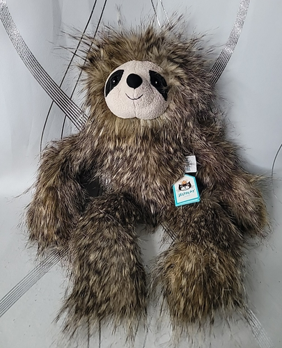 Retired Jellycat London Cyril Sloth CY2SL Soft Toy Extra Fluffy NEW WITH TAGS!!