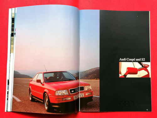 Audi Range 1992 folleto de ventas - cupé S2 100 S4 V8 80 accesorios Avant como nuevo - Imagen 8 de 22