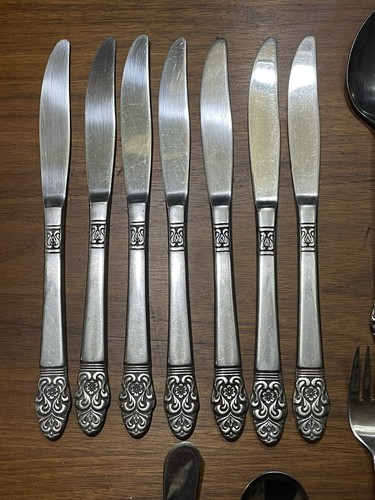 United Silver Co US133 Mid Century Modern flatware Japan Lot of 38 Vintage - Picture 2 of 9