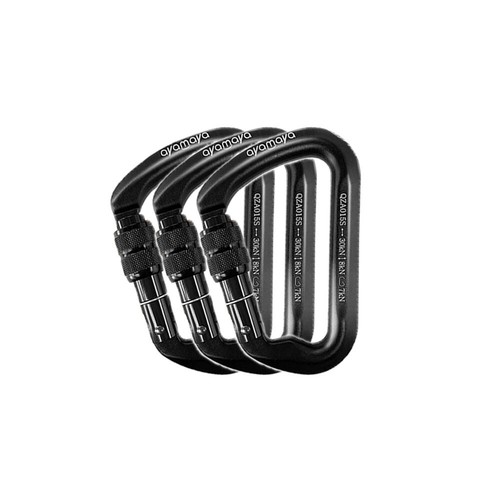 1-5 PACK 30KN Mosquetones de Escalada Aluminio Bloqueo Puerta Tornillable Exterior Clip en Forma de D - Imagen 14 de 16