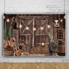 Western Cowboy Backdrop Barn Background Boys Birthday Party Banner decoration