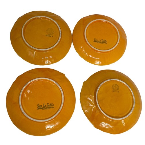 Sur La Table Sonnenblumenblatt Teller 4er Set Salat Keramik Cottagecore Boho - Bild 2 von 7