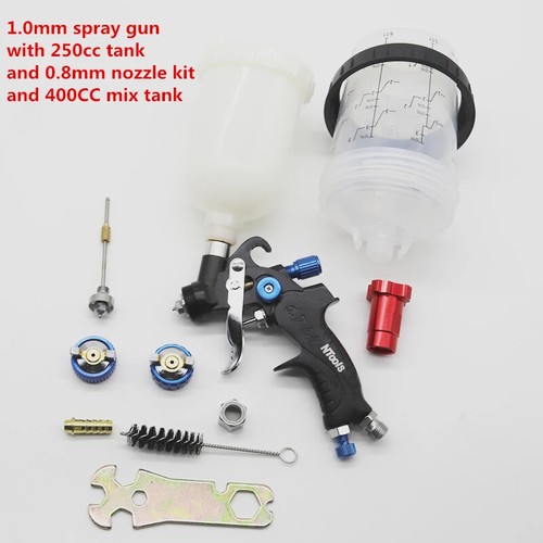 Mini Spray Gun 1.0MM Paint Spray Gun 0.8MM Nozzle 400CC/250CC Tank Air Paint - Picture 17 of 17