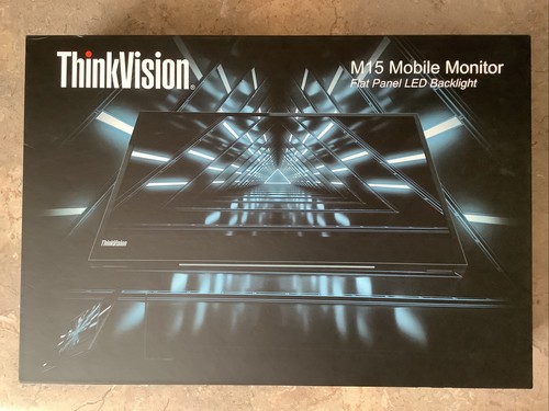 Lenovo ThinkVision M15  15.6'' FHD IPS LCD  Monitor USB-C. USED Complete In Box - Picture 1 of 5
