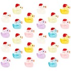 24 Pcs Mini Animal Figurine Glowing Miniatures Ducks Decoration Small Duckies