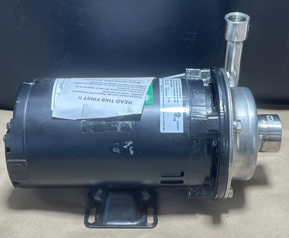 NEW NO BOX Dayton 304SS Centrifugal Pump Model: 4JMV4A 1/2HP 230/460V + WARRANTY - Image 2 of 4