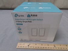 (2) Kasa TP-Link Switch 2-Gang HS220-2  Single Pole TP-Link Wi-Fi Light Switch