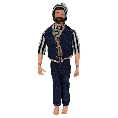 Vintage 1960s Gi Joe Action Figure Flocked Hair Beard Head 12" 