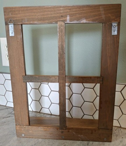 Vintage wood Window Pane Wall Display Shelf Art Decor Knick Knacks cottage core - Picture 4 of 12