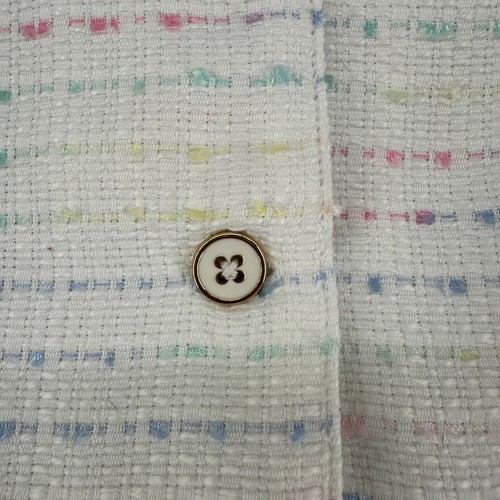 Janie and Jack Ruffle Pastel Puff Sleeve Knit Jacket Buttons Girl's 7 Preppy  - Picture 6 of 7