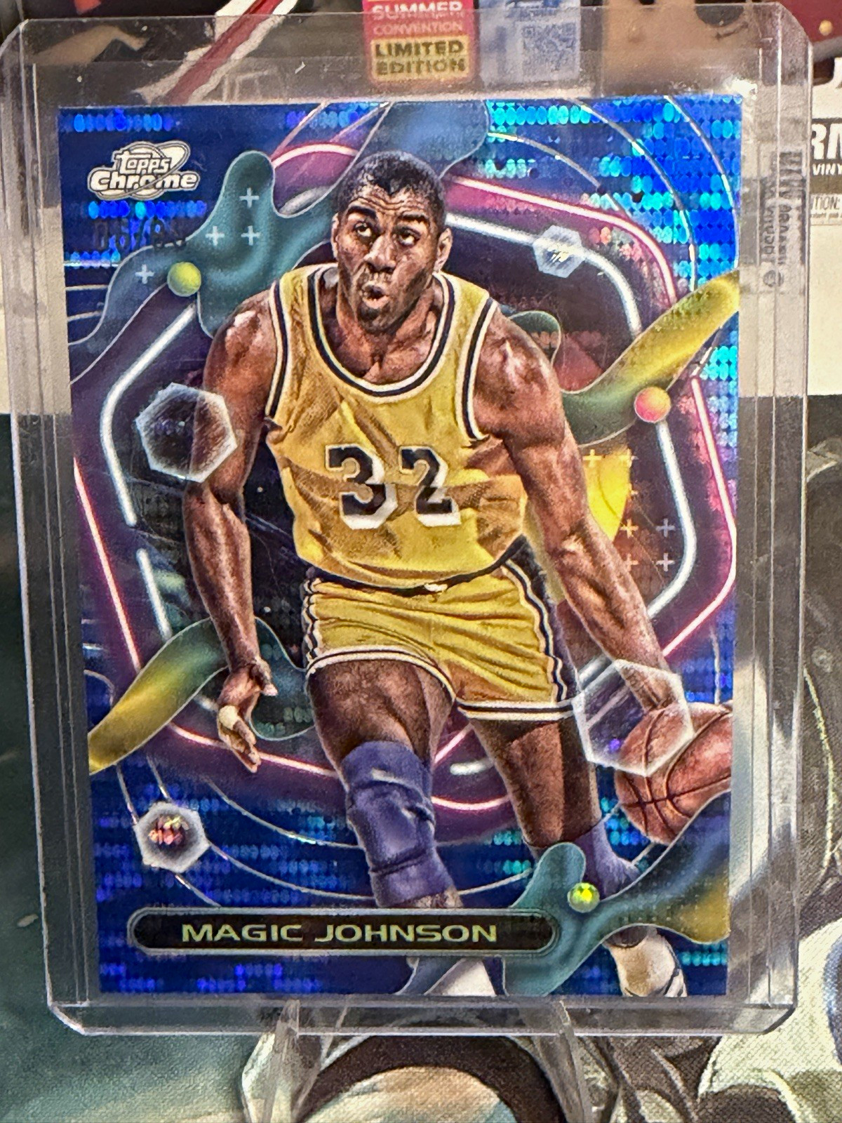Topps 2023-24 Cosmic Chrome Magic Johnson #57 Los Angeles Lakers NBA number card