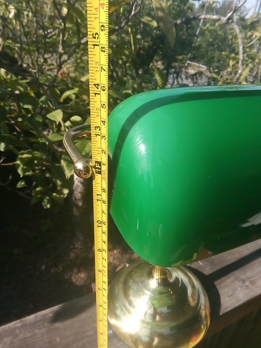 Vintage Bankers Lawyer Desk Lamp Glass Green Shade - Picture 6 of 10