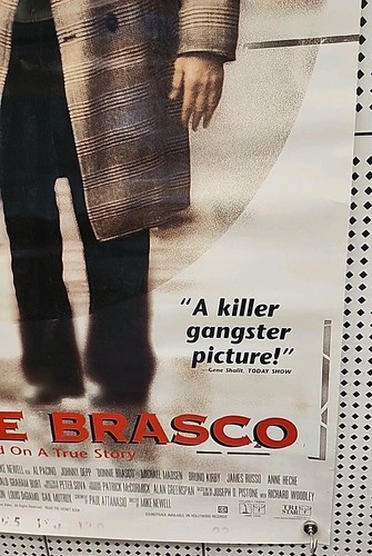 Original 1997 Donnie Brasco Movie Poster 27x40” Johnny Depp Al Pacino Rolled - Picture 4 of 10