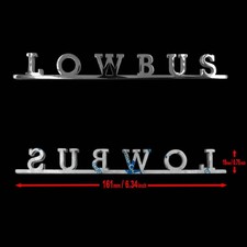 "Low Bus" Stainless Decklid Emblem Badge Fits VW T1 Samba T2 Split T3