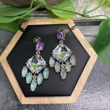 2 Gold-tone Rhinestone Earring Set Boho Retro Dangle New Free Ship B6786