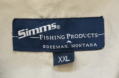 Simms Fly Fishing Outdoor Vest Size XXL Tan Multi Pockets - Picture 3 of 20