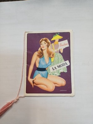 Calendarietto Barber 1961 La Moda Disegni Cordara Salone Capace Catania