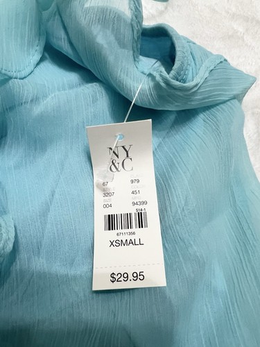 NY&Co Trägertop Damen Größe XS blau Fee Rüschen Babydoll Y2K feminin romantisch - Bild 4 von 8