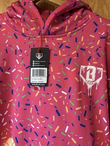 Sudadera Baseball Lifestyle 101 Para Hombre Talla Mediana Helado Rosa Fresa Nueva Con Etiquetas - Imagen 2 de 7